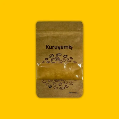 Kuruyemiş Baskılı Pencereli Kağıt Doypack 11x18,5 100 gram
