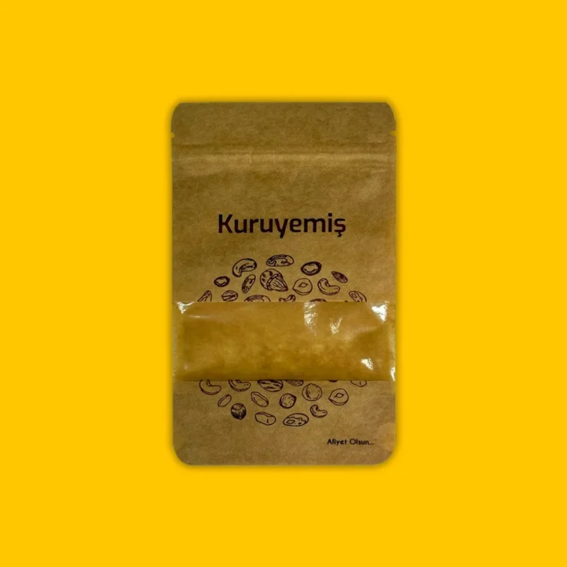 Kuruyemiş Baskılı Pencereli Kağıt Doypack 11x18,5 100 gram